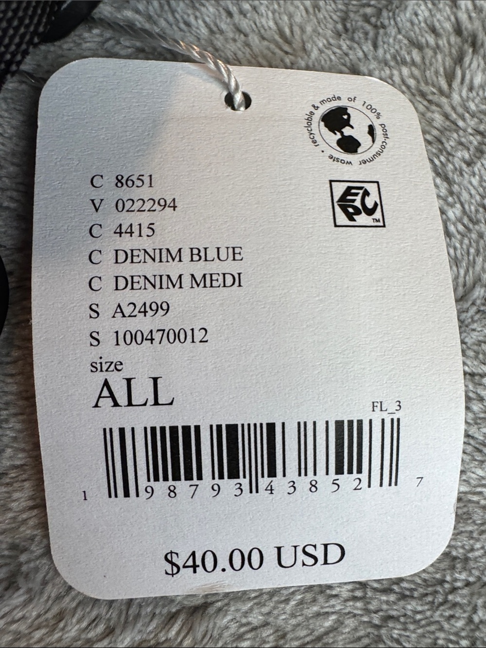 NWT Free People Bulls Eye Sling Denim Blue - Picture 8 of 10